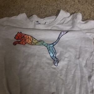 Puma White and Red Cat Clothing